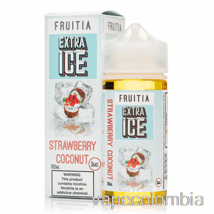 Vape Desechable Fresa Coco - Extra Hielo - Fruitia - 100ml 3mg